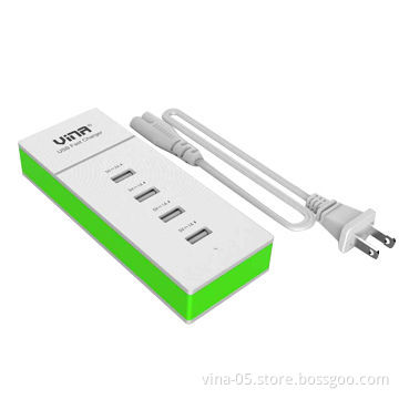 4-port USB Tablet AC adapters for iPad, Samsung Tablet, iPhone, Nokia Smart Phone and Android Phone